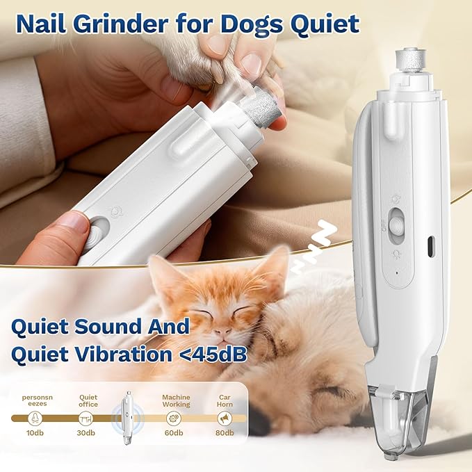 🐾PawCare Pro™ 2-in-1 Dog & Cat Nail Clipper & Grinder – LED, USB-C Rechargeable, Safety Lock ✂️✨